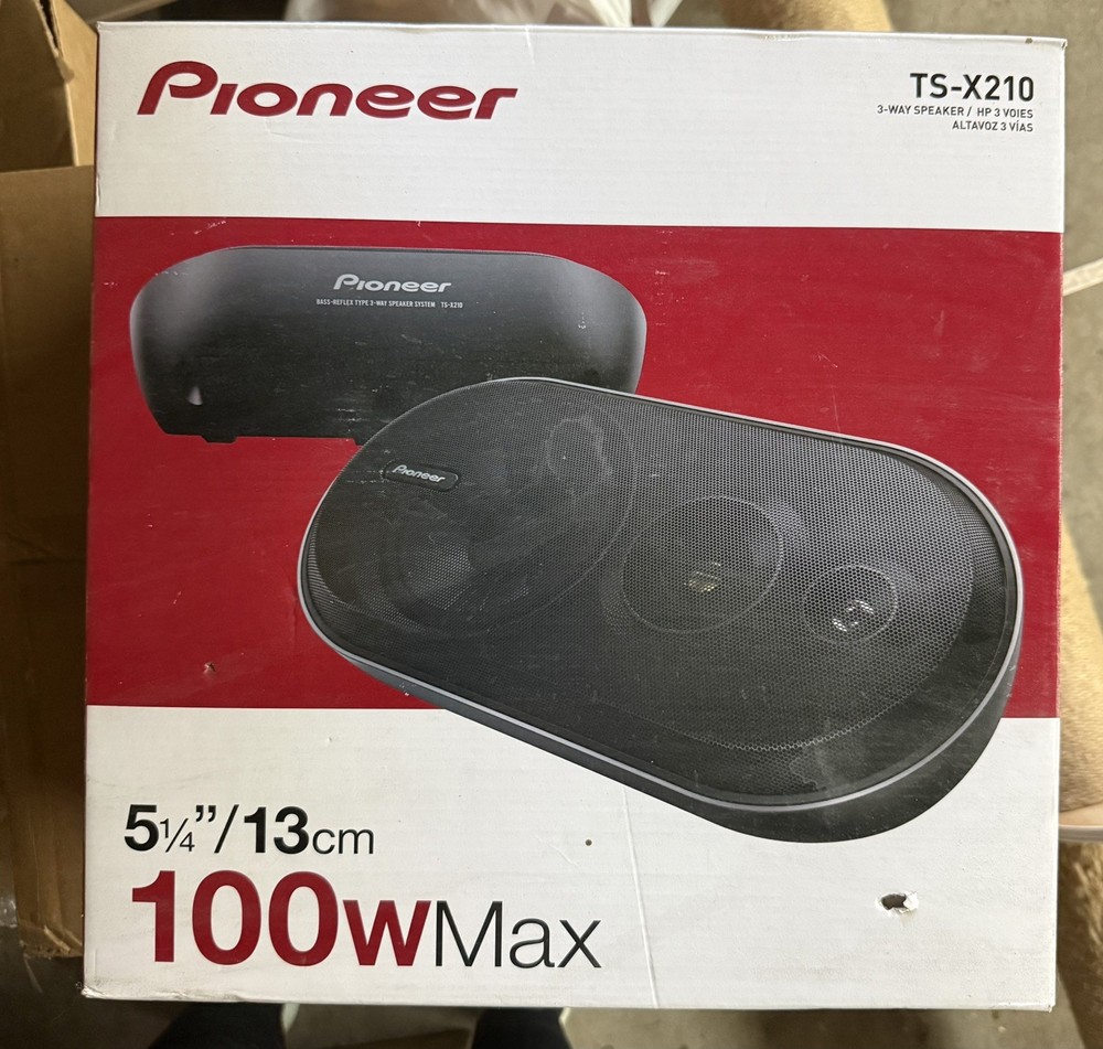 Pioneer TS-X210 200W Peak (100W RMS) 5.25″ 3-way Surface Mount Car Speakers New