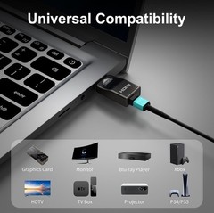 RUIPRO 8K Detachable Full Fiber Optic Armored HDMI 2.1 Cable 50 FT 48Gbps 8K