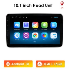 Single 1 DIN Rotatable 10.1inch Android Touch Screen Car Stereo Radio GPS Wifi