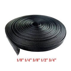 Expandable Braided Cable Sleeve Sheathing Harness Wire Loom Wrap Conduit Lot