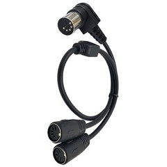 50cm MIDI DIN 5 PIN 1 Male Jack to 2 Female Plug Socket Y Splitter Adapter Cable