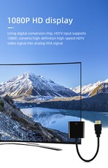 1080P HDMI Male to VGA Female Video Cable Cord Converter Adapter For PC Monitor