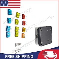 12-24V Blade Fuse Box Block Holder 6 Way Car Boat Power Distribution Panel Board
