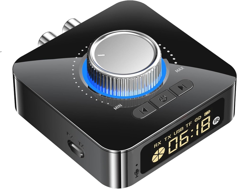 Bluetooth 5.0 Audio Adapter Receiver Transmitter for Home Stereo TV AUX RCA USB