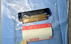 ITT CANON 50P RIGHT ANGLE MALE DD-50P PIN CONNECTOR D-SUB 90 DEGREE PC MOUNT