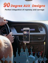 Aux Cable For Car 90 Degree Right Angle Auxiliary Stereo Jack 1.5Ft/0.5M