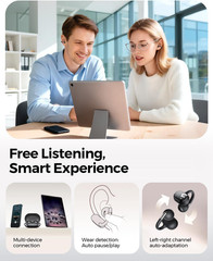 SoundPEATS Clip1 Open Ear Earbuds with Dolby Audio | Comfortable & Secure Clip-o