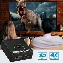 HDMI 2.0 Bi-Directional 4K Switcher Splitter Hub 2 In 1 Out or 1 In 2 Out Cable