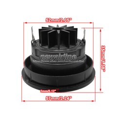 2pcs 2″ inch 4/6/8Ω 30W 25-Core Silk Film Tweeter Audio Speaker Loudspeaker 57mm