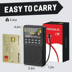PRUNUS J-165 Portable AM FM Transistor Radio Battery Operated