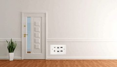 Halokny HDMI USB3.0 CAT Type-C Wall Plate, 6 Port Outlet 2 White