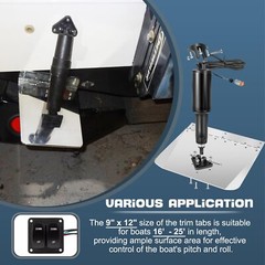 15101-104 9″x12″ Standard Trim Tab Kits w/ Double Rocker Switch for Boat 16’-25’