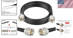 8ft UHF CB Coax Cable with Low Loss & Durable Construction