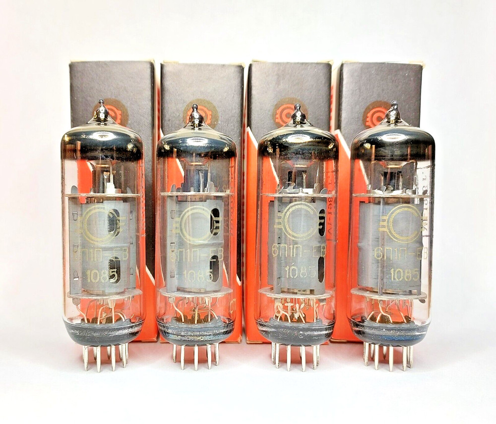 US Stock! 4x 6P1P-EV / 6P1 / 6П1П-ЕВ SVETLANA Tubes Pentode Same Date NEW NOS