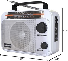 AM/FM/SW1-2 Radio Shortwave Transistor Radio AC or Battery Operated with Best…