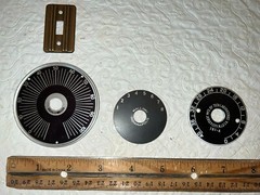 NOS Antique, Vintage Home Brew Radio Escutcheon, Metal Name Plates & Dials