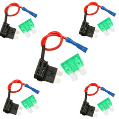 1-20 Set Add-a-Circuit Fuse Holder Tap Adapter & 30A Standard ATO ATC Blade Fuse