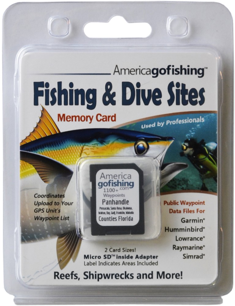 The Panhandle Florida Fishing & Dive Sites Memory Card