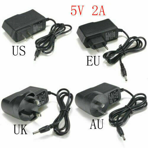 5V 2A 2000mA AC Adapter to DC Power Supply Charger Cord 3.5×1.35MM Plugs