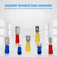 1200pcs Assorted Insulated Electrical Wire Terminals Crimp Connectors Spade Kit