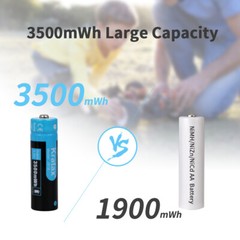 1.5V USB Rechargeable AA Lithium Battery 3500mwh Li-ion Batteries Charger Lot