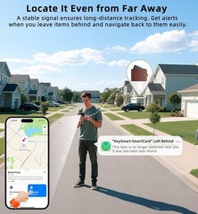 Wallet Tracker, MFi Certified for IOS, Ultra-Thin IP68 Anti-Loss Locator for iOS