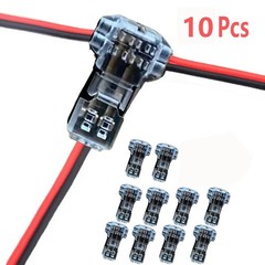 10/20PCS T-Tap 2-Pin Wire Connectors 22-18 AWG Quick Splice Low Voltage