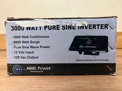 AIMS Power 3000W Pure Sine Inverter 12V DC 120V AC PWRI300012120S – Brand New