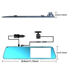 Easy-To-Install Easy-To-Use Waterproof Front and Rear Dual-Camera 1080P Dash Cam