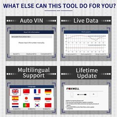 FOXWELL NT614 Elite Car OBD2 Scanner Code Reader Automotive ABS SRS TCM ECM Scan