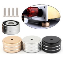 4pcs Aluminum HiFi Audio Amp Speaker Turntable Isolation Feet Equipment Base Pad