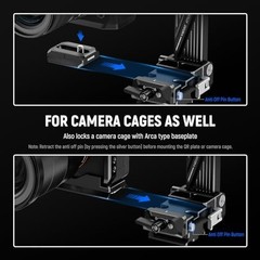 Foldable V Mount Battery Plate with Arca Base