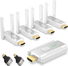 Wireless HDMI 1TX 4RX Kit Stream to 4 TVs 1080P Plug & Play No WiFi