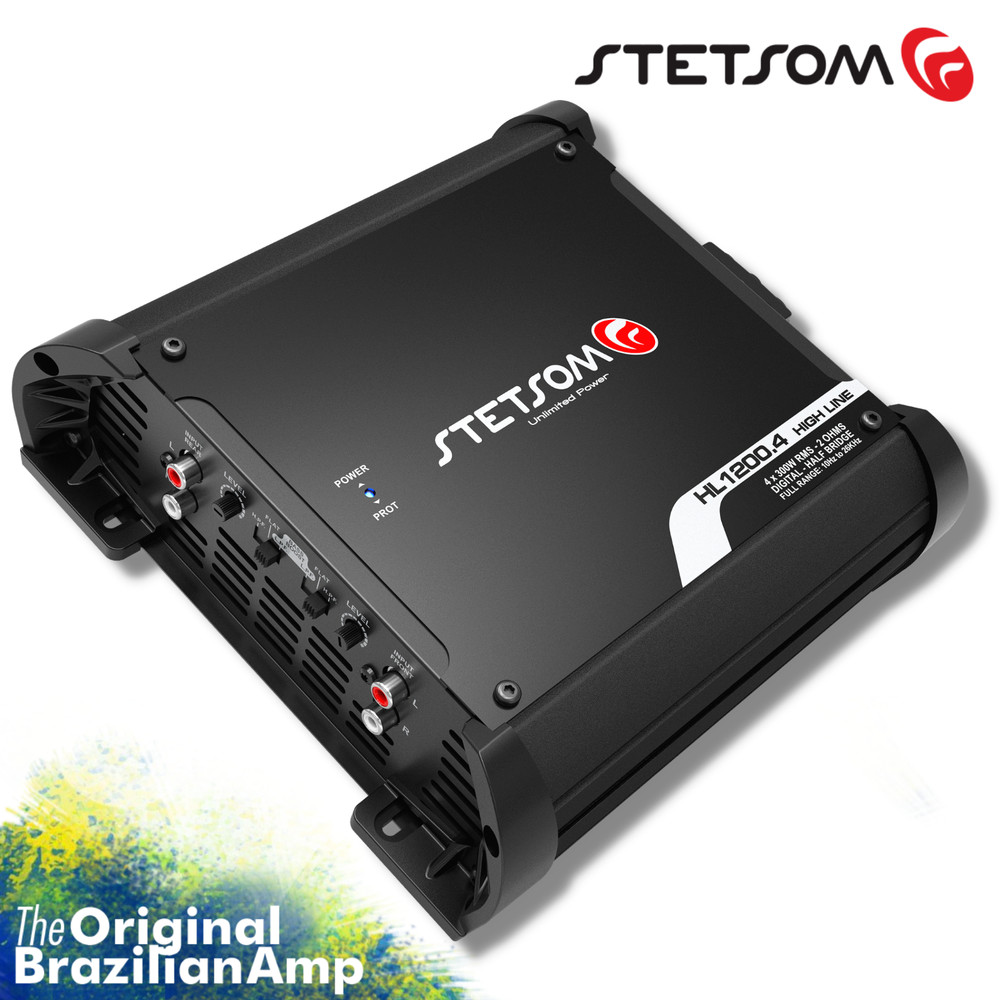 Stetsom HL1200.4 – 2 Ohms – Car Audio High Line Amplifier 4 Channels HL1200 1K