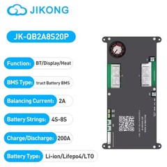JK-QB2A8S20P BMS 4S-8S 12V 24V 200A LifePo4 Li-ion battery BMS 2A Active Balance