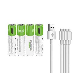 3.7V 10440 USB Rechargeable Li-ion Battery AAA for Headlamp Mechanical Mod Torch