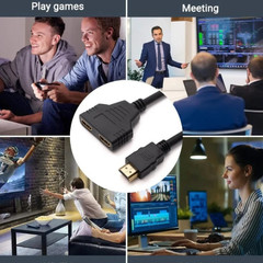 4K HDMI Cable Splitter Adapter 2.0 Converter 1 In 2 Out 1 Male to 2 Female lot