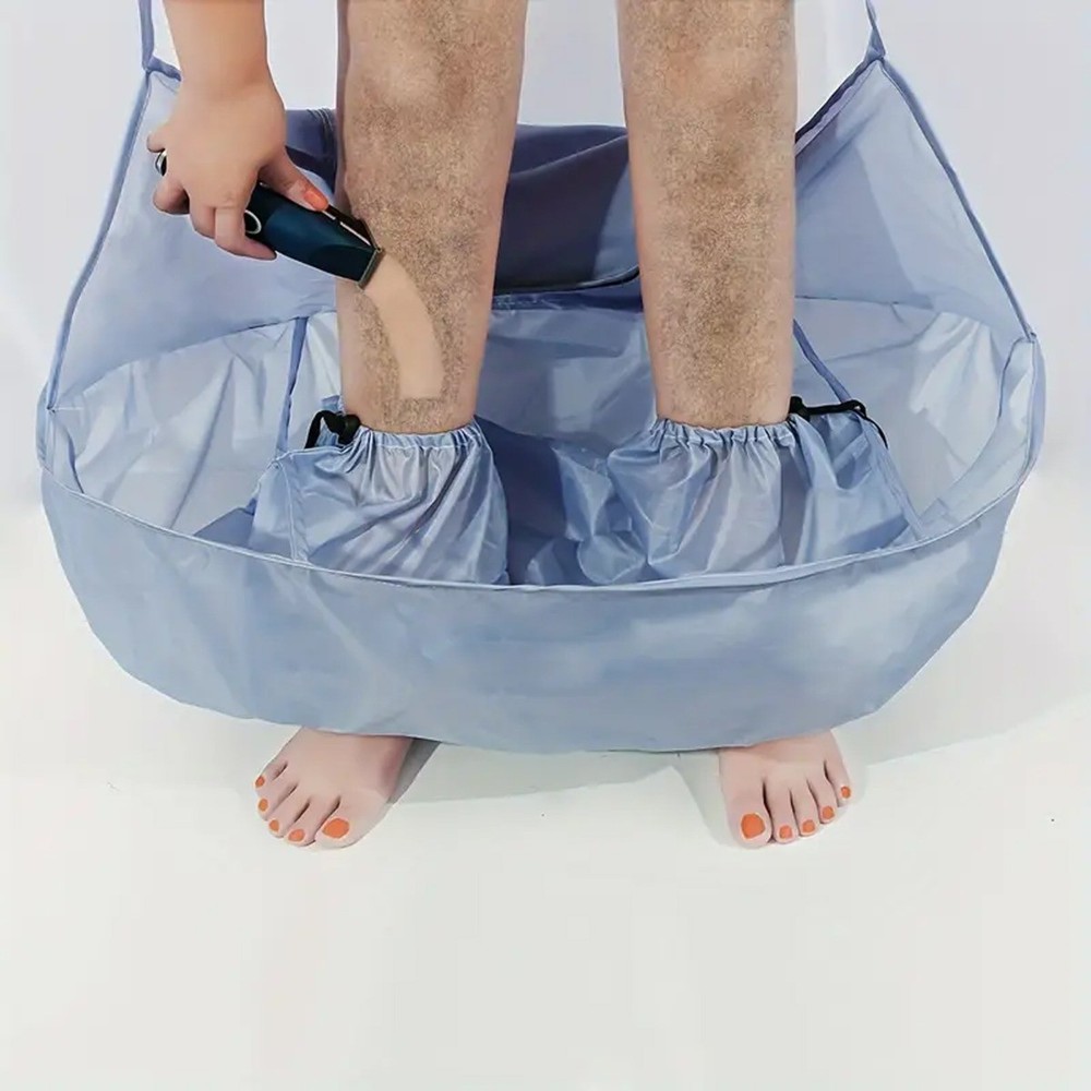 Shaving Body Hair Bib Tool For Household Business Travel Use, Waterproof (Blue)