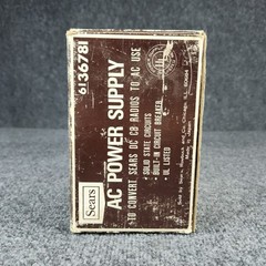 Vtg Sears CB Radio AC Power Supply 120v-12v DC Converter Boxed Japan 38736781601