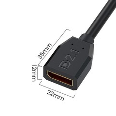 90 Degree Angle DP Male To Female DisplayPort Extension Cable Extender 15cm Left