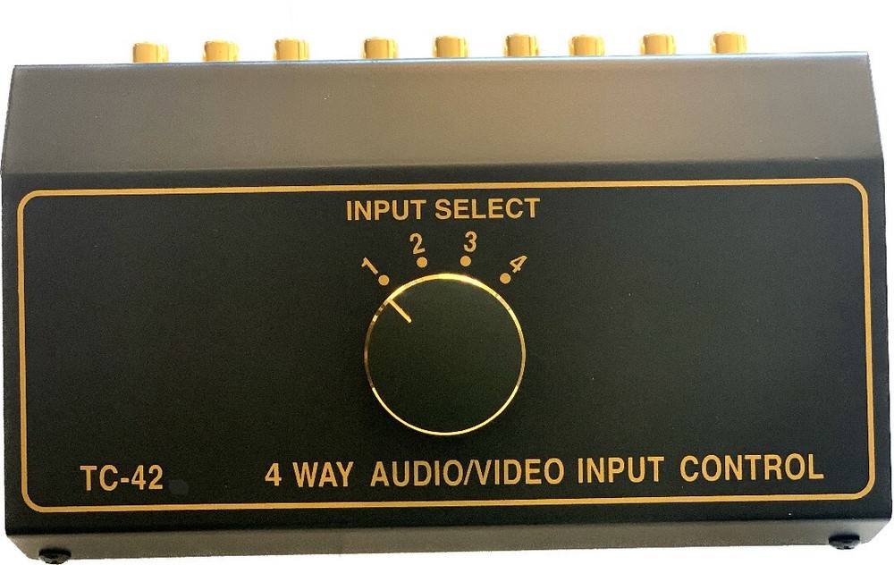 4 in x 2 out 4×2 Composite RCA Video Stereo Audio selector switch switcher