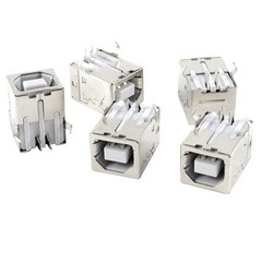 5 Pcs USB Female TypeB Jack 4Pin 90 Degree PCB DIP Socket Connector