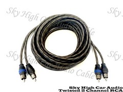 Oversized 4 Ga AWG Amp Kit w/ Twisted RCA Red Black Complete Sky High Car Audio