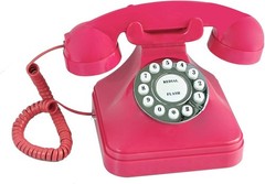 Retro Landline Home Corded Old Fashion Desk Basic Pink Decorative Analog Tel…