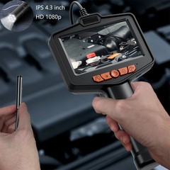2/5/10m LED Handheld Industrial Endoscope 8mm Borescope Inspection Snake Camera