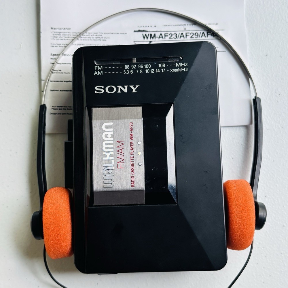 Sony Walkman WM-AF23 Cassette Player & AM/FM Radio – New Belts – Reconditioned