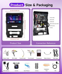 9″ Touch Wireless Carplay Android Auto Stereo for 2009-2012 Ford F150 SVT Raptor