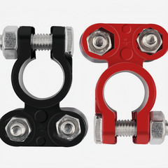 2 Pack Battery Terminal Connector Top Post Positive Negative Universal