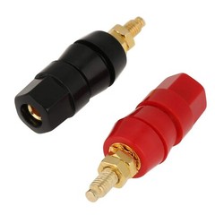 6X Gold Plated Audio Speaker Terminal 4mm Binding Post Banana Jack Plug B122