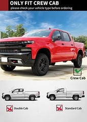 6 Inches Running Boards Compatible with 2019-2026 Chevy Aluminum-6 in